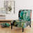 Floral Succulents - Traditional Upholstered Slipper Chair
