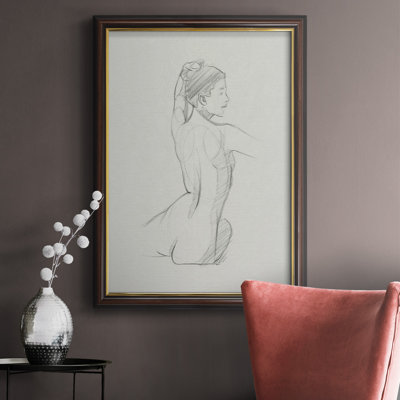Toile féminine encadrée de qualité supérieure II, prête à être accrochée