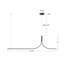 Luminaire suspendu linéaire en fil de fer doré à intensité variable de 5 pi à DEL-124959344-124959345