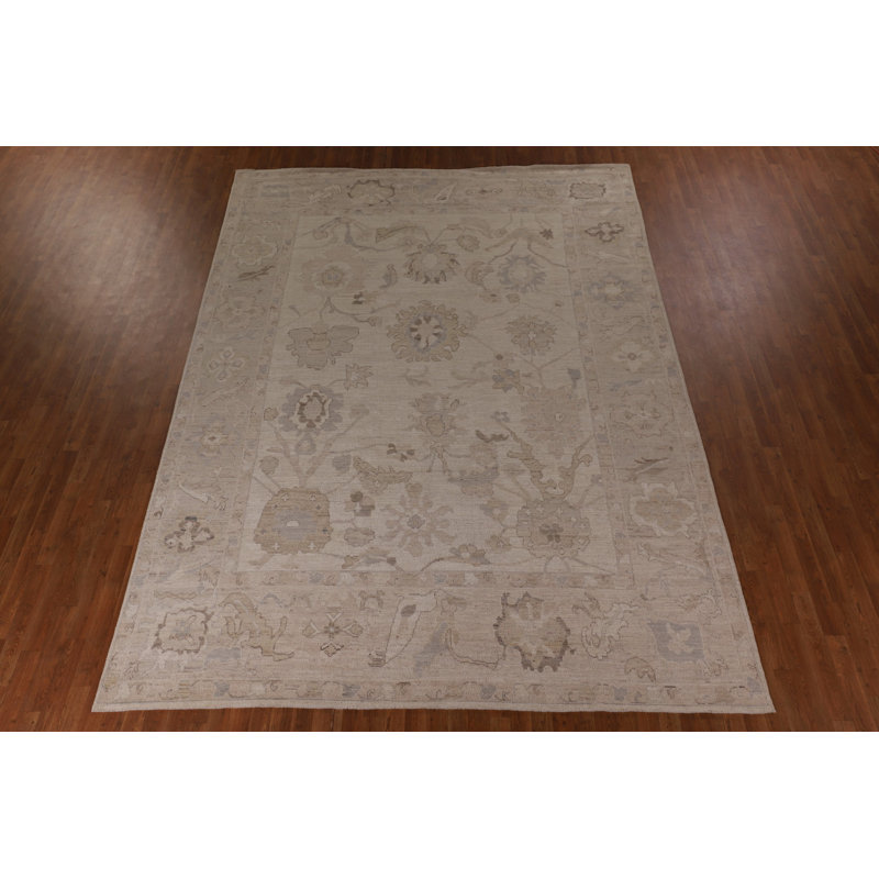 Vegetable Dye Oushak Turkish Area Rug 9