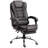 High Back Ergonomic Executive Office Chair, PU Leather Computer Chair with Retractable Footrest, Lumbar Support, Padded Headrest and Armrest, Coffee-441392276