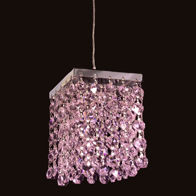 Luminaire suspendu carré 1 lumières Bedazzle