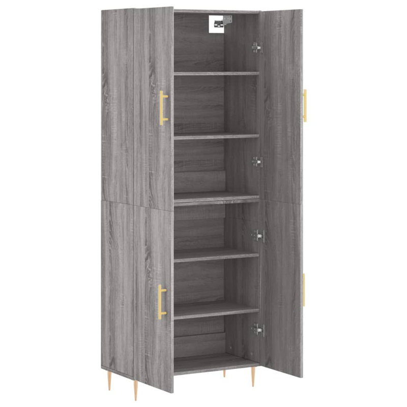 Branice 4 Door Manufactured Wood Wardrobe