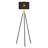 62” Tripod Floor Lamp With Black Grid Shade