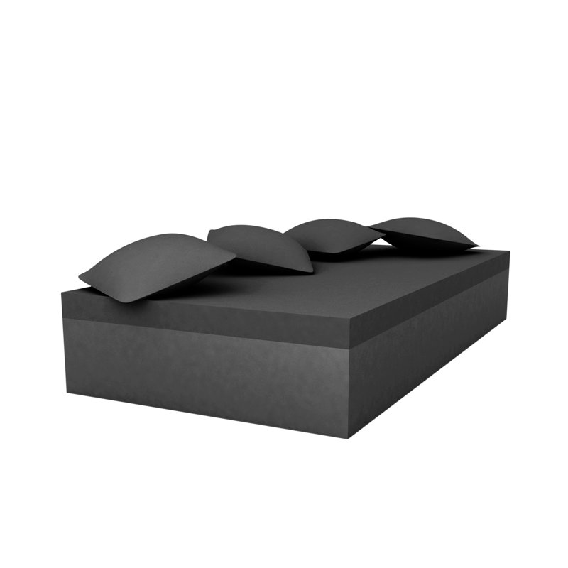 Chill Bed - 4 Pillows - 90.5" X 47.25" - Basic - White, Anthracite