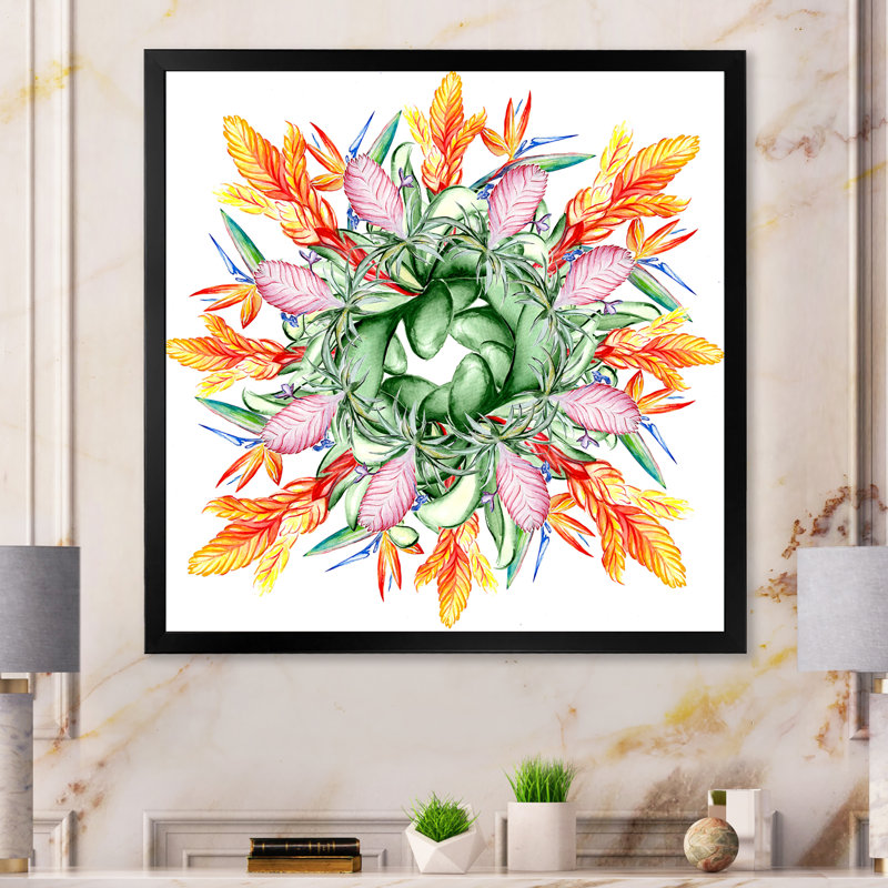 Tropical flower- Tropical Flower Botany Art III On Canvas Painting