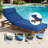 78.8'' Acacia Wood Outdoor Chaise Lounge Chair, Adjustable Recliner With Cushioned Headrest & Retractable Side Tray, Weather Resistant Easy Assembly, For Patio Poolside Garden Terrace Beach-697344847