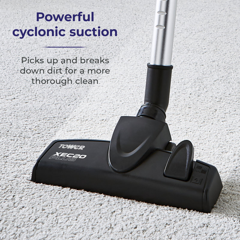 Tower T513005 Pro Corded 3-in-1 Vacuum Cleaner with Cyclonic Suction, Built-in HEPA 13 Filter and Detachable Handheld Mode, Grey and Blue