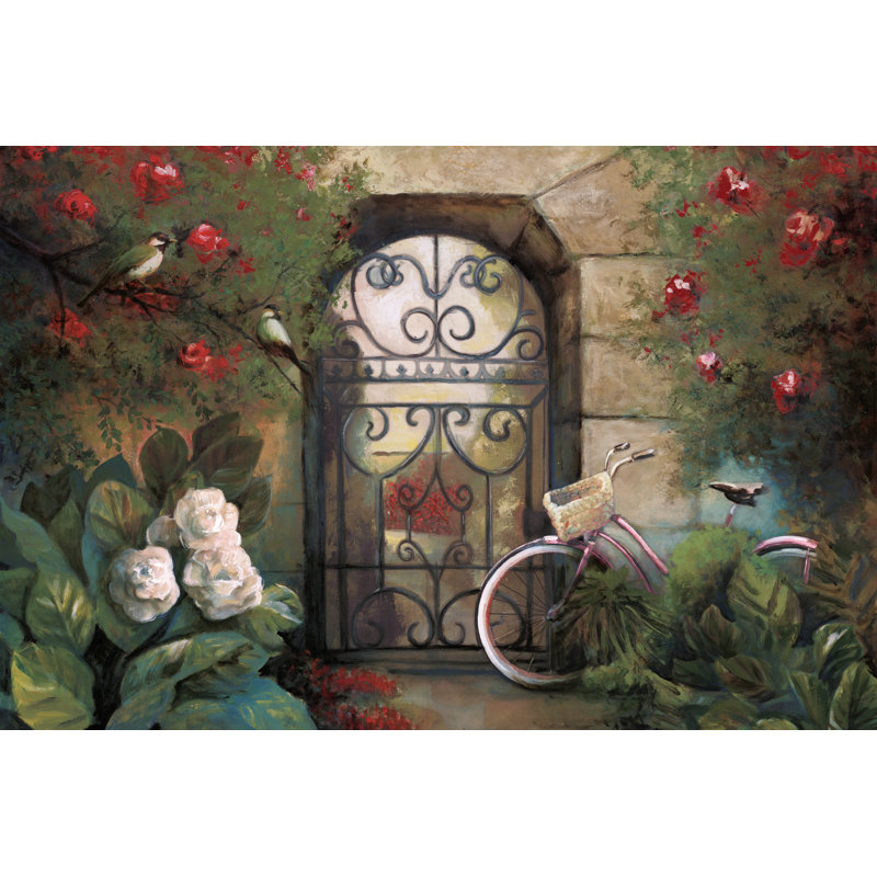 Pink Bike - Wrapped Canvas Painting, 30cm H x 46cm W x 3.8cm D