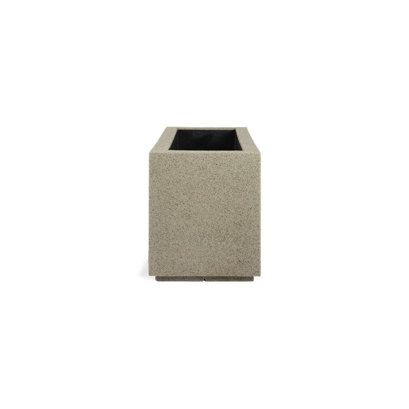 Milan Tall Polymer Box, 19" H x 43" W x 15" D, Sandstone Granite