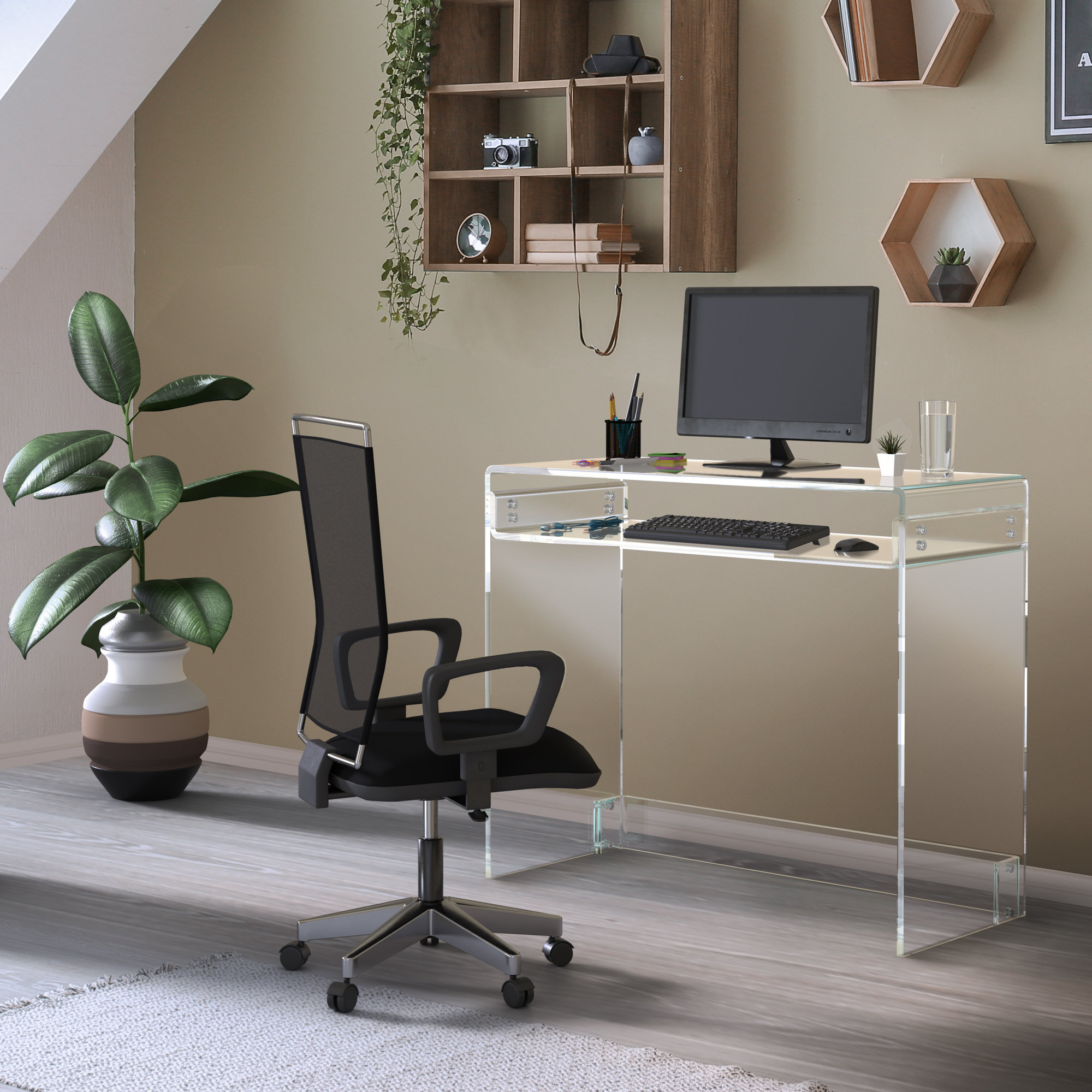 Brayden Studio® Ambrielle Writing Desk & Reviews | Wayfair