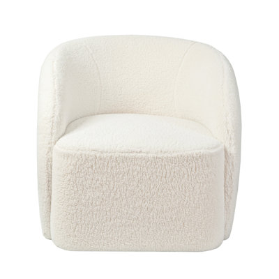 Charlbury Fully Padded Boucle Accent Chair With Curved Back