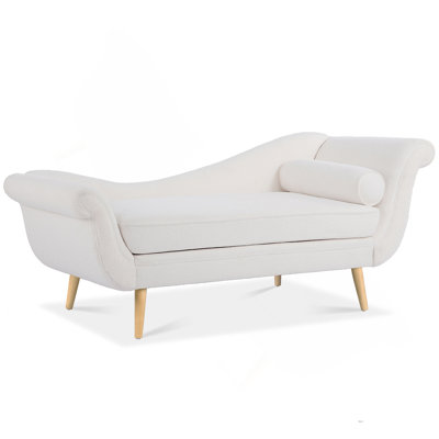 Chaise longue avec accoudoirs à volutes