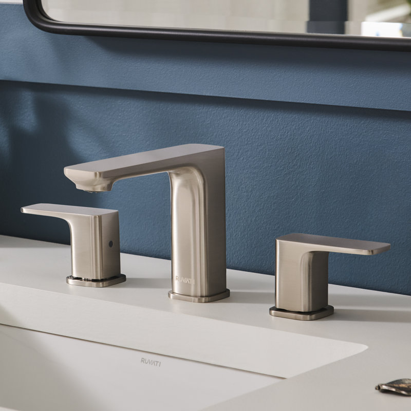 Ruvati Lanai Two Handle Widespread Bathroom Faucet in Brushed Nickel