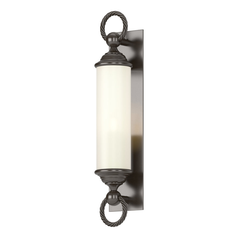 Cavo Outdoor Sconce, Opal White, Coastal Oil Rubbed Bronze