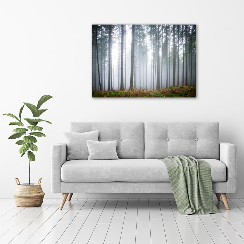 Fog In The Forest - Unframed Art Prints on Glass