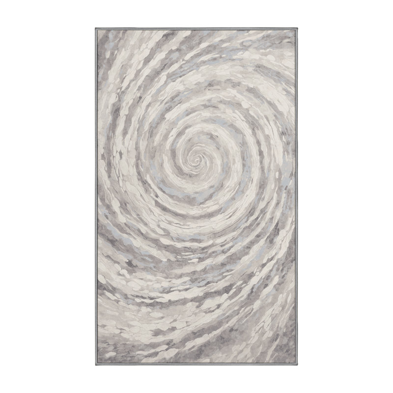 Silky Soft Plush Gray Area Rug, Rectangle 4' x 6'