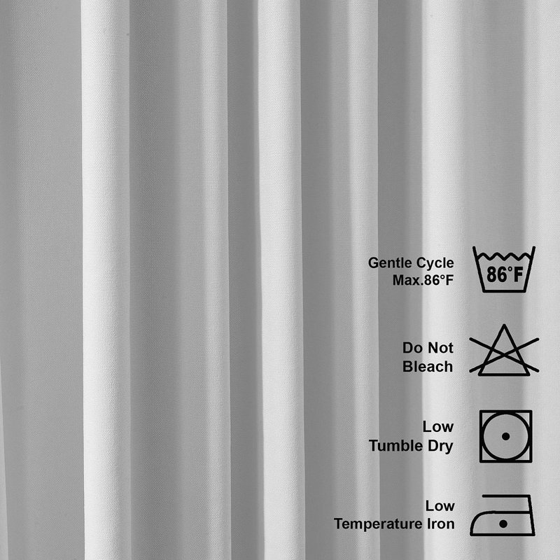 Solid Room Room Darkening Tab top Curtain Panels, 52" W x 144" L, Pure White