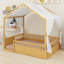 Lit Montessori avec auvent et garde-corps favorisant un sommeil sécuritaire et indépendant et un jeu créatif-174920732-174920734