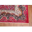 Tapis rouge en laine noué à la main de conception unique de style années 1980 de 9 pi 6 po x 12 pi 11 po Saveena