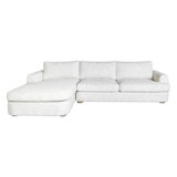 Nigell 123 In. Arm Facing Rectangular Sectional Sofa With Round Arms