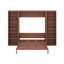 Grand lit escamotable avec bureau et bibliothèque-1850216356