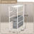 Sorbus 4 Drawers Narrow Dresser with Steel Frame, Wood Top & Fabric Bins-1111115996