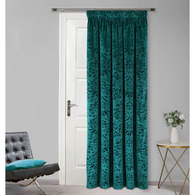 Holli Room Darkening Pencil Pleat Door Curtain Panel
