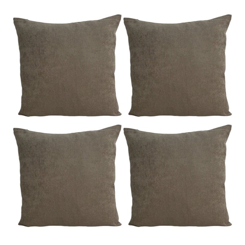 Salea Indoor / Outdoor Brown Square Throw Pillow Cover