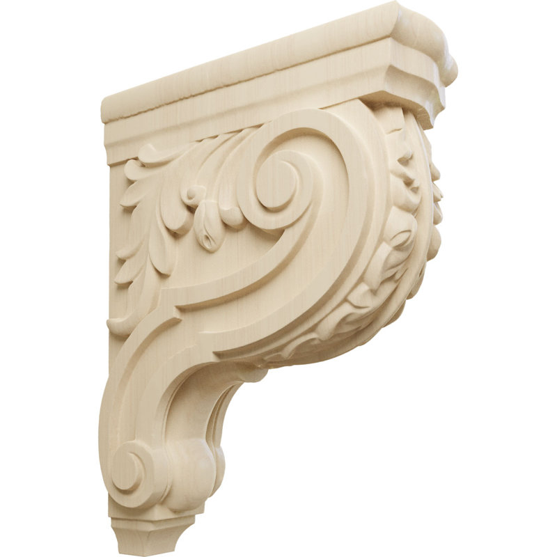 Corbeau Hudson Acanthus, Hévéa, H 14 po x l 4 po x P 10,5 po