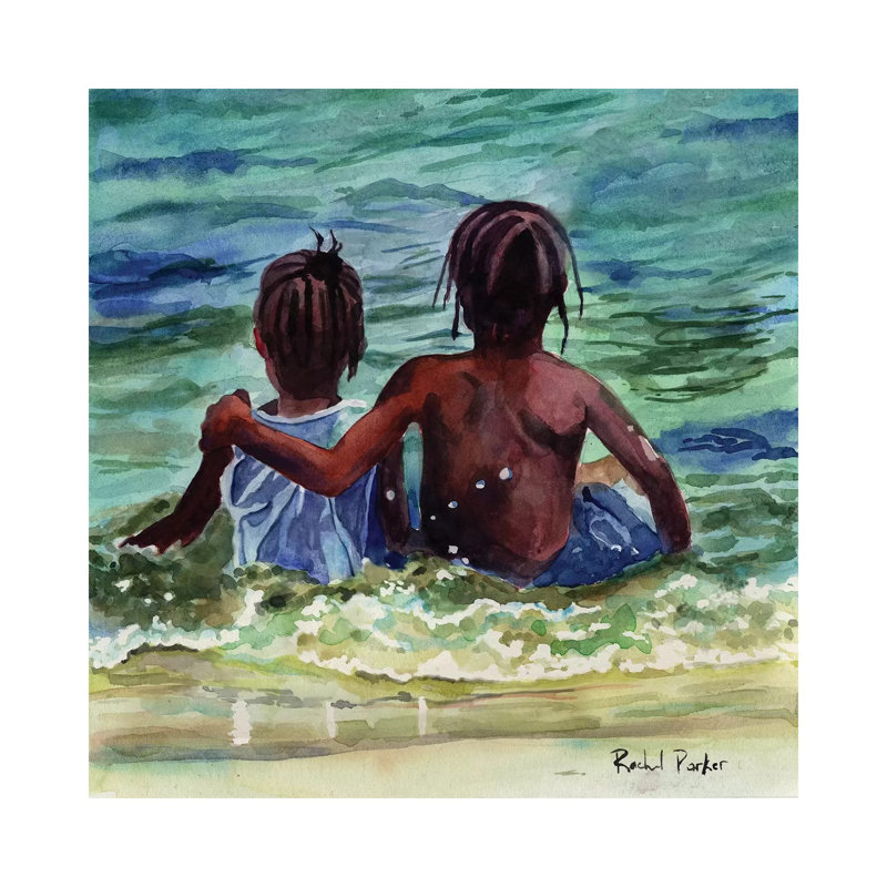 Caribbean Kids 1 Piece Painting on Canvas, 66.04cm H x 66.04cm W x 3.81cm D, Wrapped Canvas