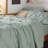 Bedsure Queen Pintuck Bed-in-a-Bag- Sage Green Pinch Pleat Comforter with Sheets, Pillowcases & Shams, Gift for Mother's Day-103425110-103425115