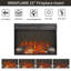 Foyer électrique encastrable 23 po - Chaufferette murale ultra-mince avec flamme de bûche réaliste, télécommande et minuterie, protection contre la surchauffe