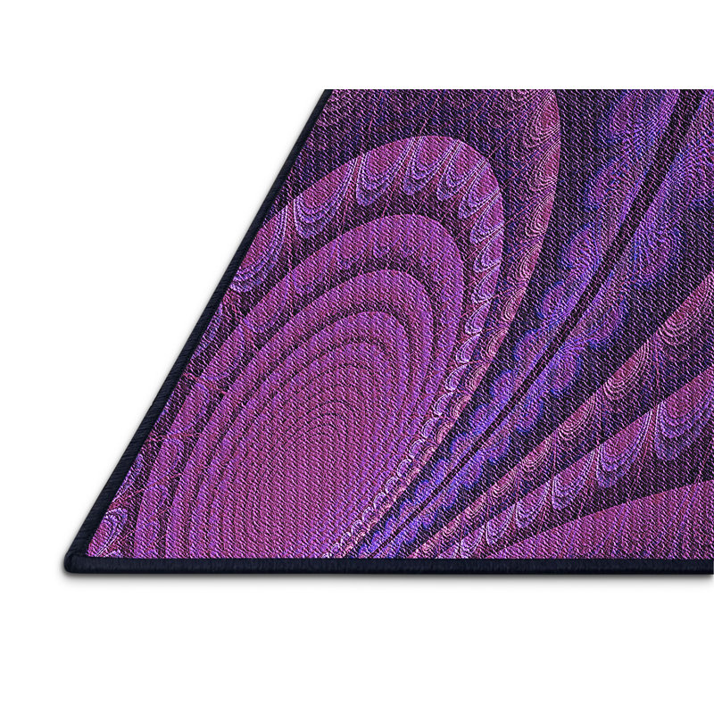 Tapis 100% à motifs lavables à la machine 2989 Pat1375 PUR, Rectangle 7 pi x 9 pi
