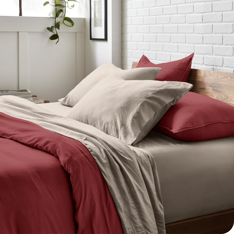 Washed Ultra-soft Microfiber Sheet Set, King Sheet Set with 2 Pillowcases, Pebble Beach