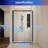 44-48" W x 76" H Adjustable Frame Shower Door, SGCC Tempered Glass, Aluminum Matte Black, Reversible Installation