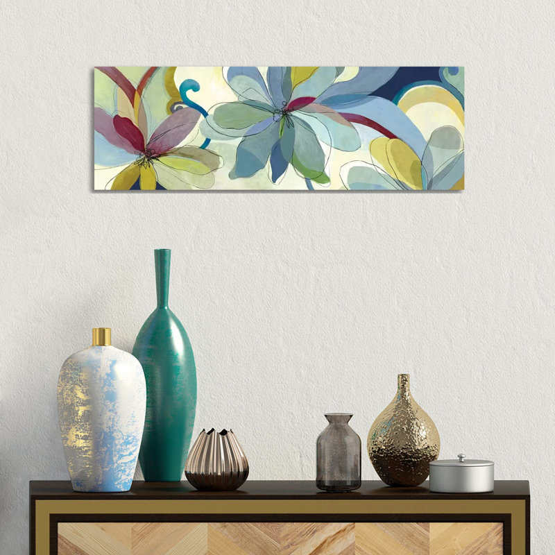 Silk Flowers I by Aimee Wilson - Wrapped Canvas Panoramic Painting, 30.48 cm H x 91.44 cm W x 1.91 cm D