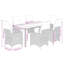 Ensemble bistro de patio avec coussins en rotin de polyester brun-878186346-878186351