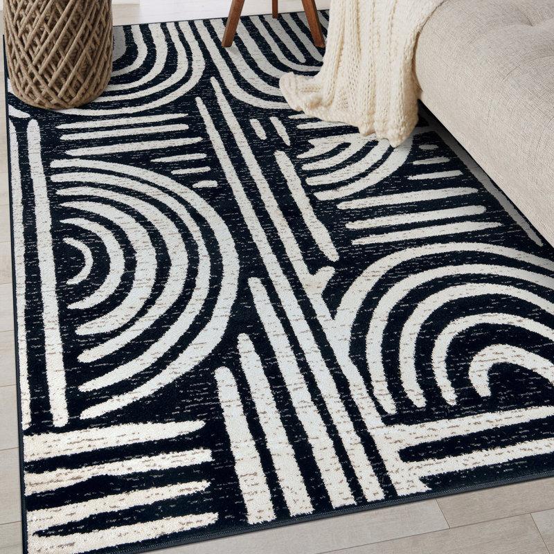 Contemporary Lines Area Rug, Rectangle 4' x 6'