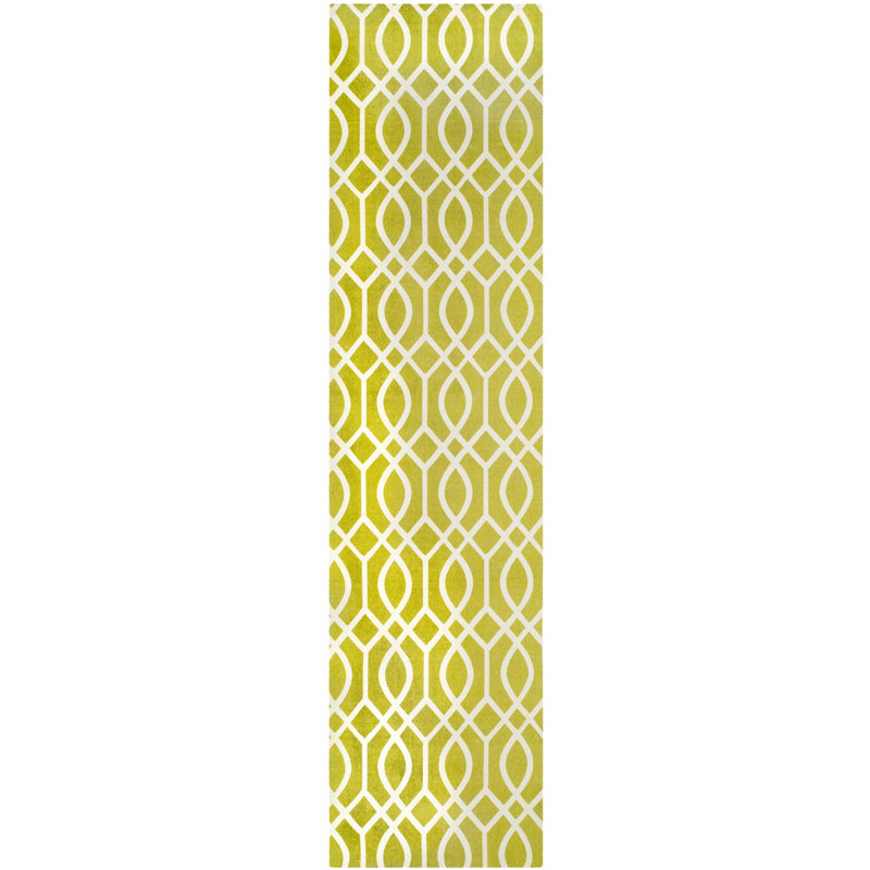 Holsworthy Cedar Brook Hand Loomed Cotton Geometric Rug, Runner 2' x 8'