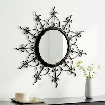 Miroir mural 23 po Rustic Sunburst