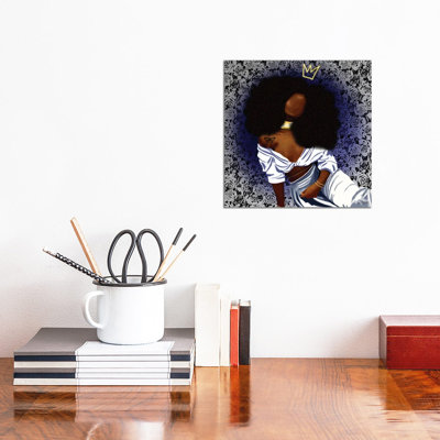 Dominique Blu by Faith With An E - Wrapped Canvas Print