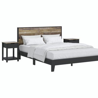 Allyannah QUEEN BED WITH HEADBOARD & ELIRA NIGHTSTAND (SET OF 2)