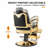 Black & Gold Salon Barber Chair 360 Degree Swiveling Recliner