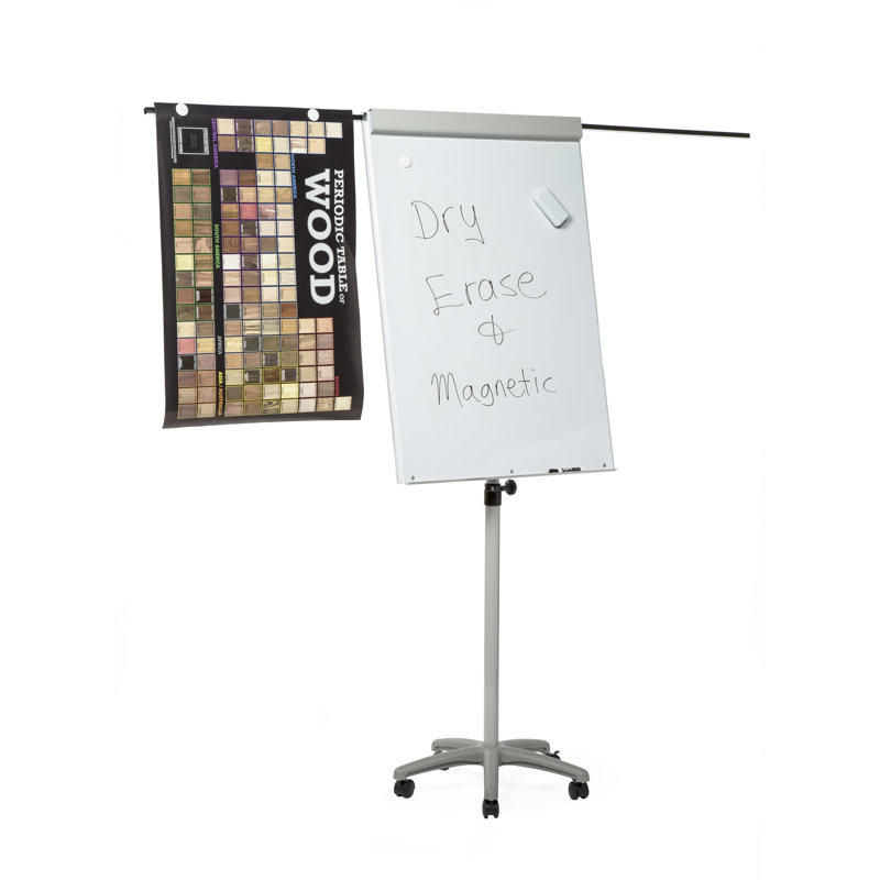 Adjustable Height Magnetic Whiteboard Easel with Rolling Stand