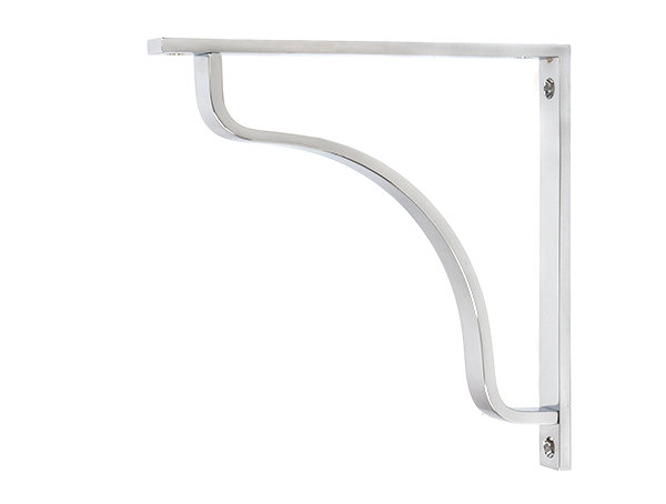 Abingdon Shelf Bracket, Polished Chrome, 20cm H x 7.9cm W x 2cm D