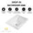 Los Flexi White Drop In Bathroom Sink Ceramic Rectangular with Faucet Hole & Overflow-114023053-114190344