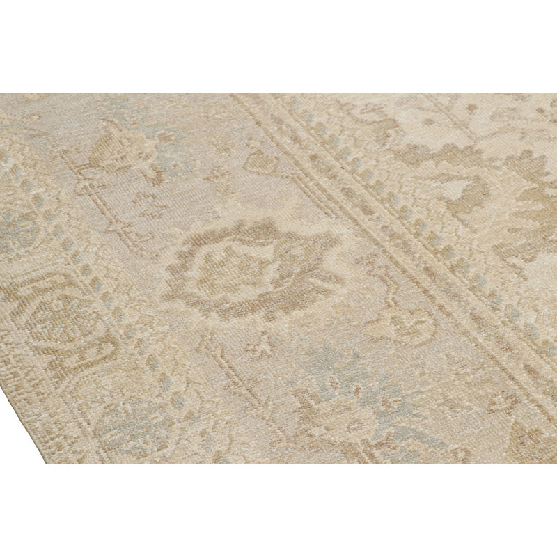 Oushak Hand Knotted Floral Area Rug, Rectangle 15' x 24'