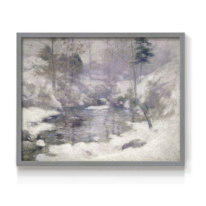 Paysages rétro-DCCLxxxx-impression encadrée - réversible, H 22 po x l 28 po, Gris
