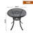 30.71" Dia Round Patio Dining Table with 1.88" Umbrella Hole